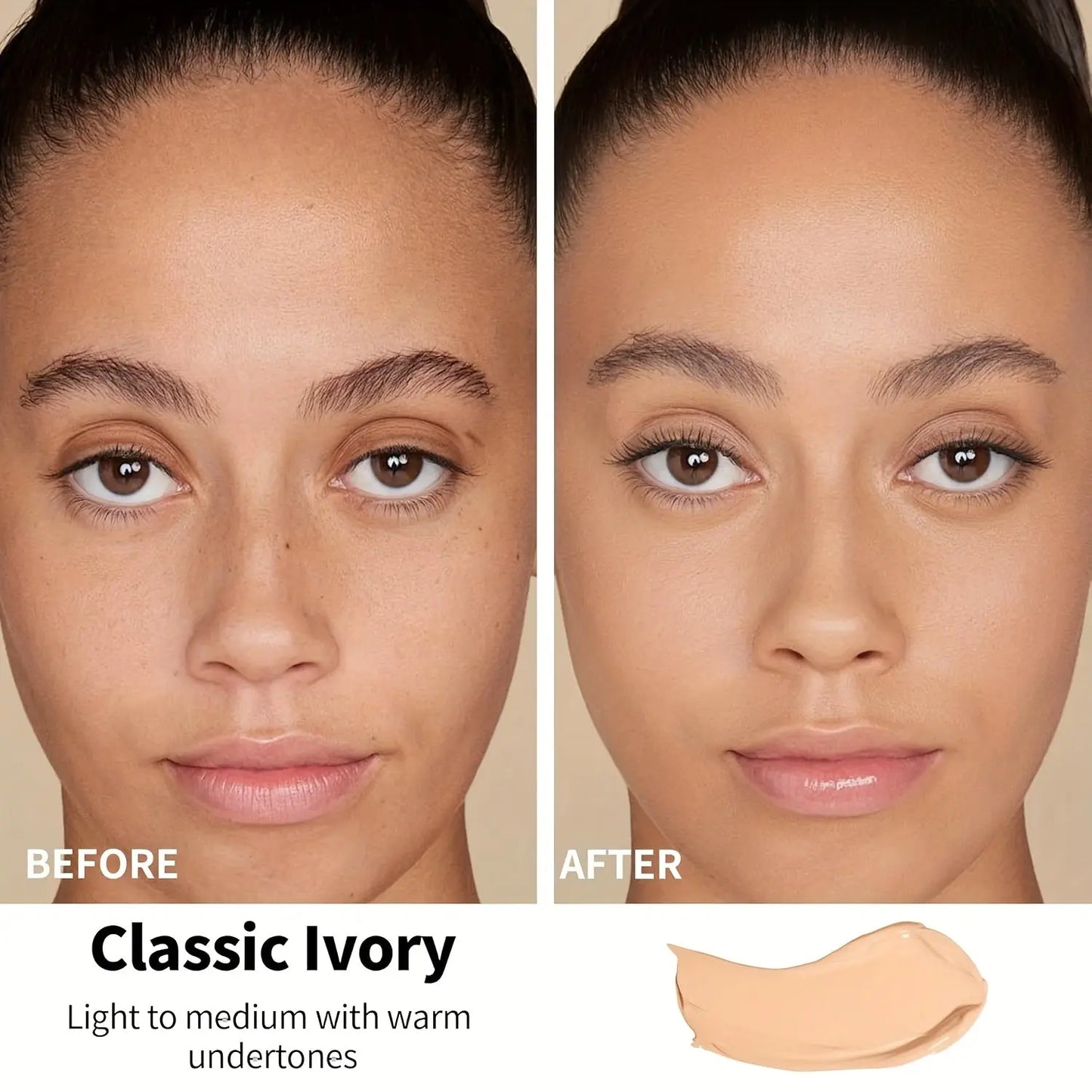 FV Waterproof Matte Foundation - Light, Oil-Free, Natural Makeup for Combination and Oily Skin, Light to Medium Concealer, Light Brown and Ivory Moisturizing Formula, Matte Makeup | Tube with Box Mi tienda