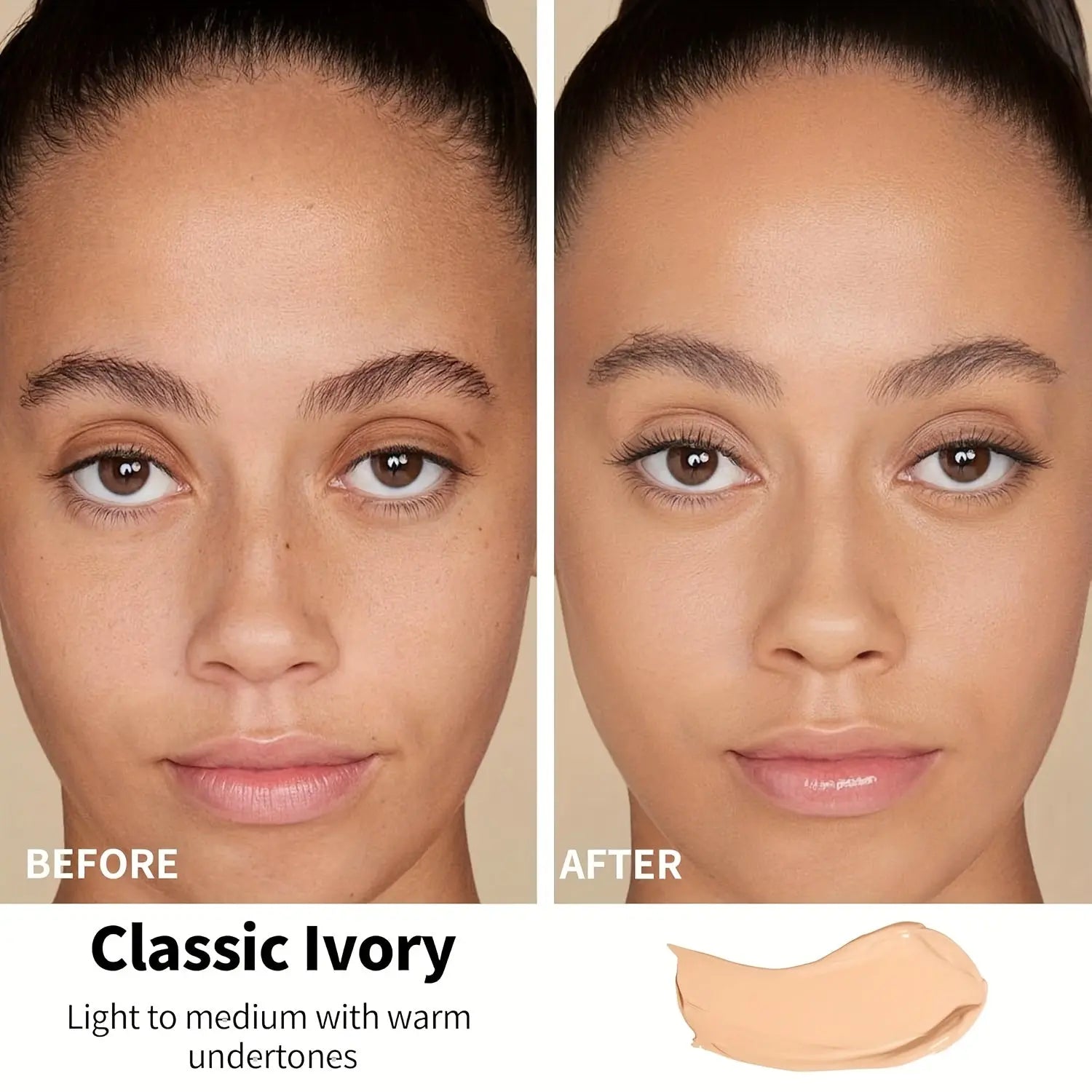FV Waterproof Matte Foundation - Light, Oil-Free, Natural Makeup for Combination and Oily Skin, Light to Medium Concealer, Light Brown and Ivory Moisturizing Formula, Matte Makeup | Tube with Box Mi tienda