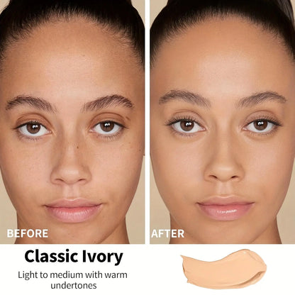 FV Waterproof Matte Foundation - Light, Oil-Free, Natural Makeup for Combination and Oily Skin, Light to Medium Concealer, Light Brown and Ivory Moisturizing Formula, Matte Makeup | Tube with Box Mi tienda