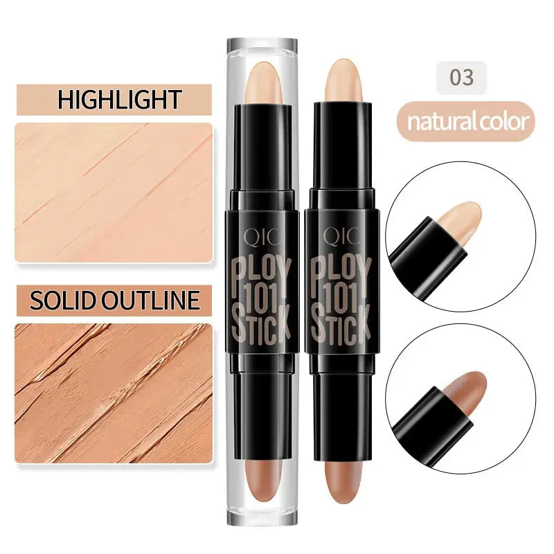 Double-Headed Concealer Pen with Mineral Cream Color Makeup Stick Side for Brightening Face with Three-Dimensional Fit Mi tienda