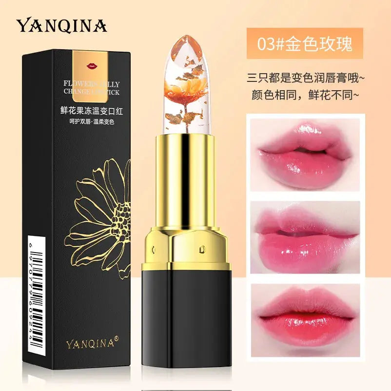 For YANQINA Warm Gradient Lipstick Transparent Lip Balm Moisturizing Color-Changing Fashionable Cross-Border Makeup Box Chemical Mi tienda