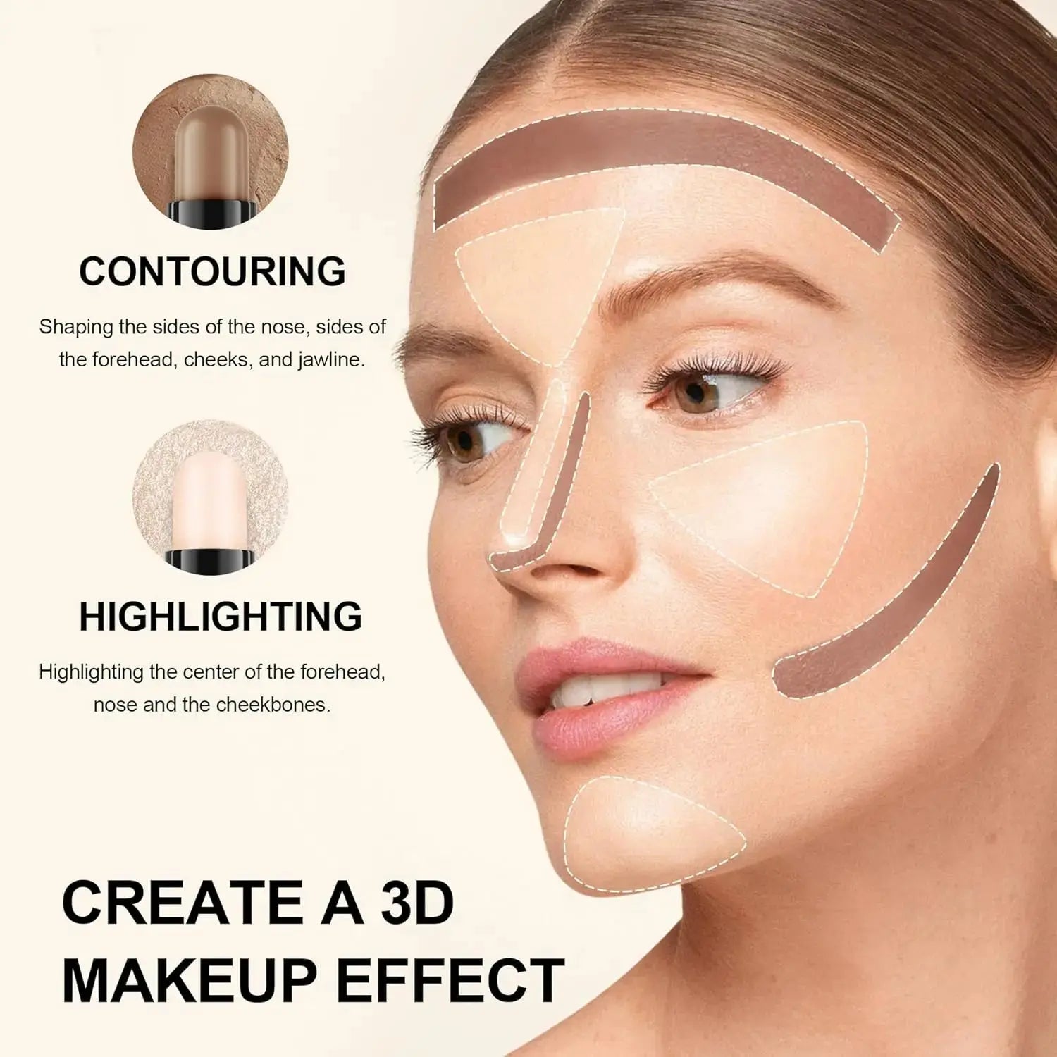FV Contour Stick Double-Ended Cruelty-Free Highlighter Natural Finish Highly Pigmented Smooth Blendable Mineral Cream Mi tienda