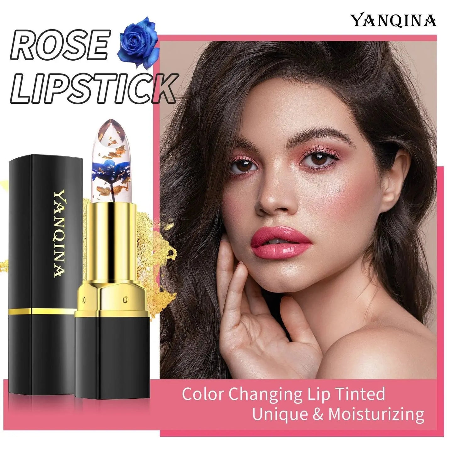 For YANQINA Warm Gradient Lipstick Transparent Lip Balm Moisturizing Color-Changing Fashionable Cross-Border Makeup Box Chemical Mi tienda