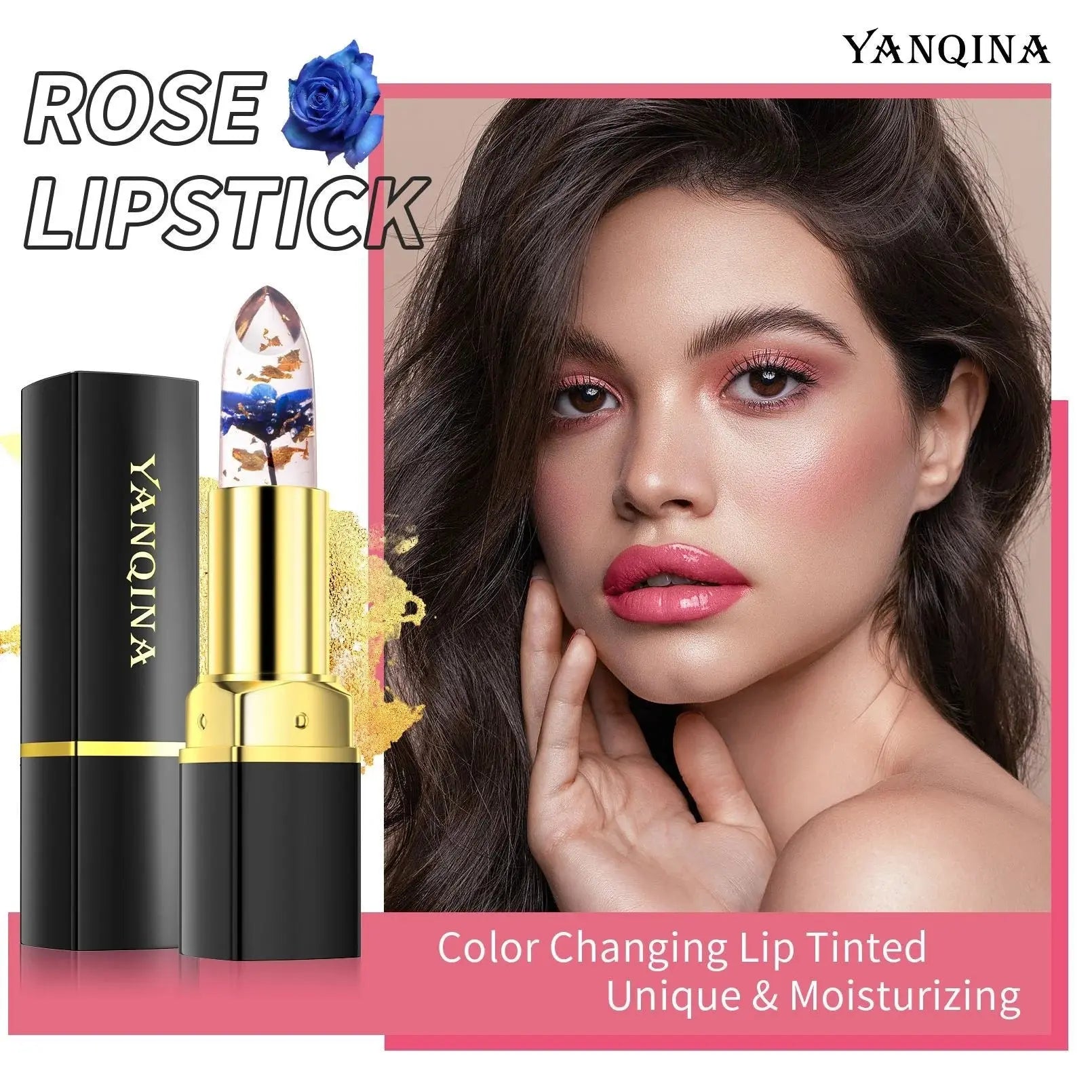 For YANQINA Warm Gradient Lipstick Transparent Lip Balm Moisturizing Color-Changing Fashionable Cross-Border Makeup Box Chemical Mi tienda
