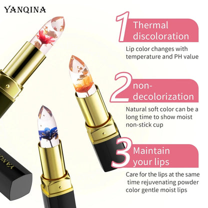 For YANQINA Warm Gradient Lipstick Transparent Lip Balm Moisturizing Color-Changing Fashionable Cross-Border Makeup Box Chemical Mi tienda