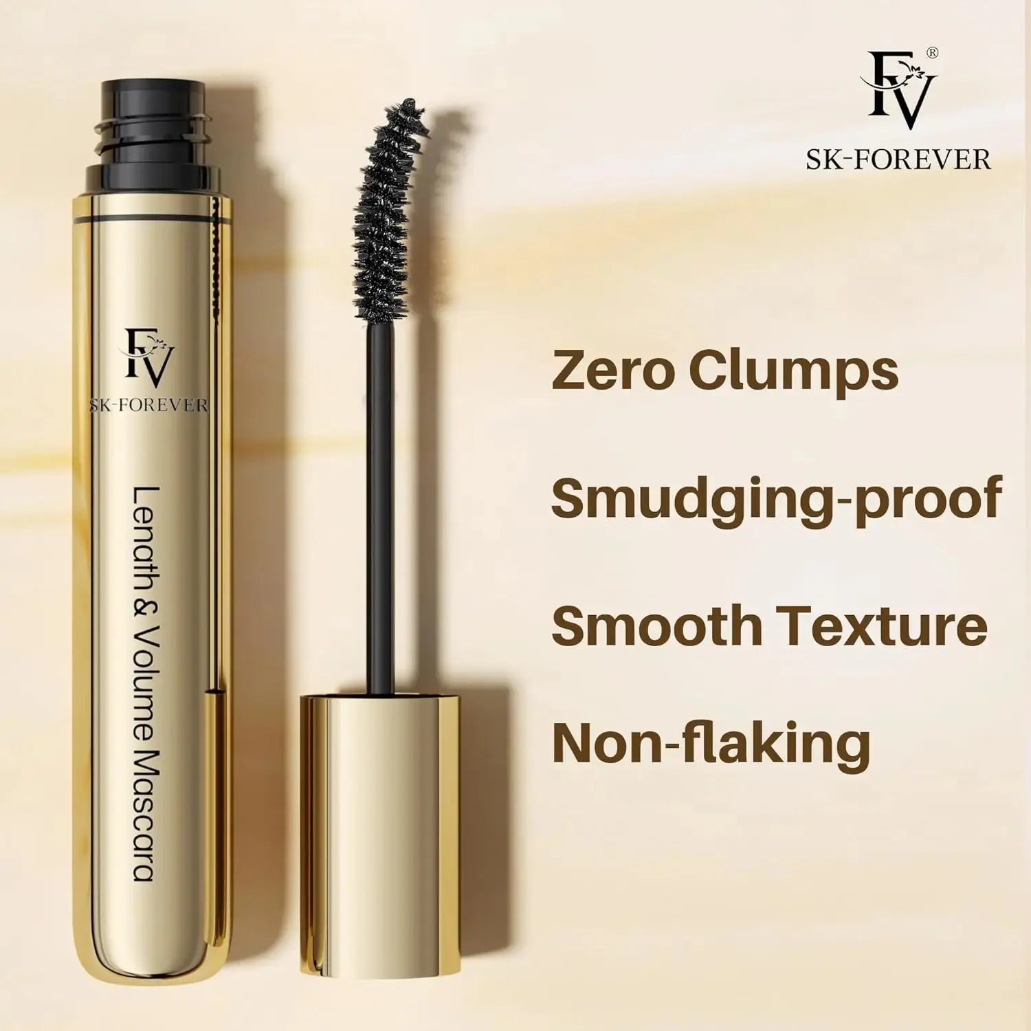 FV Waterproof Long-Lasting Black for Mascara Liquid Volume Curl No Clumping Smudge Proof Cruelty-Free for All Lash Types Mineral Mi tienda