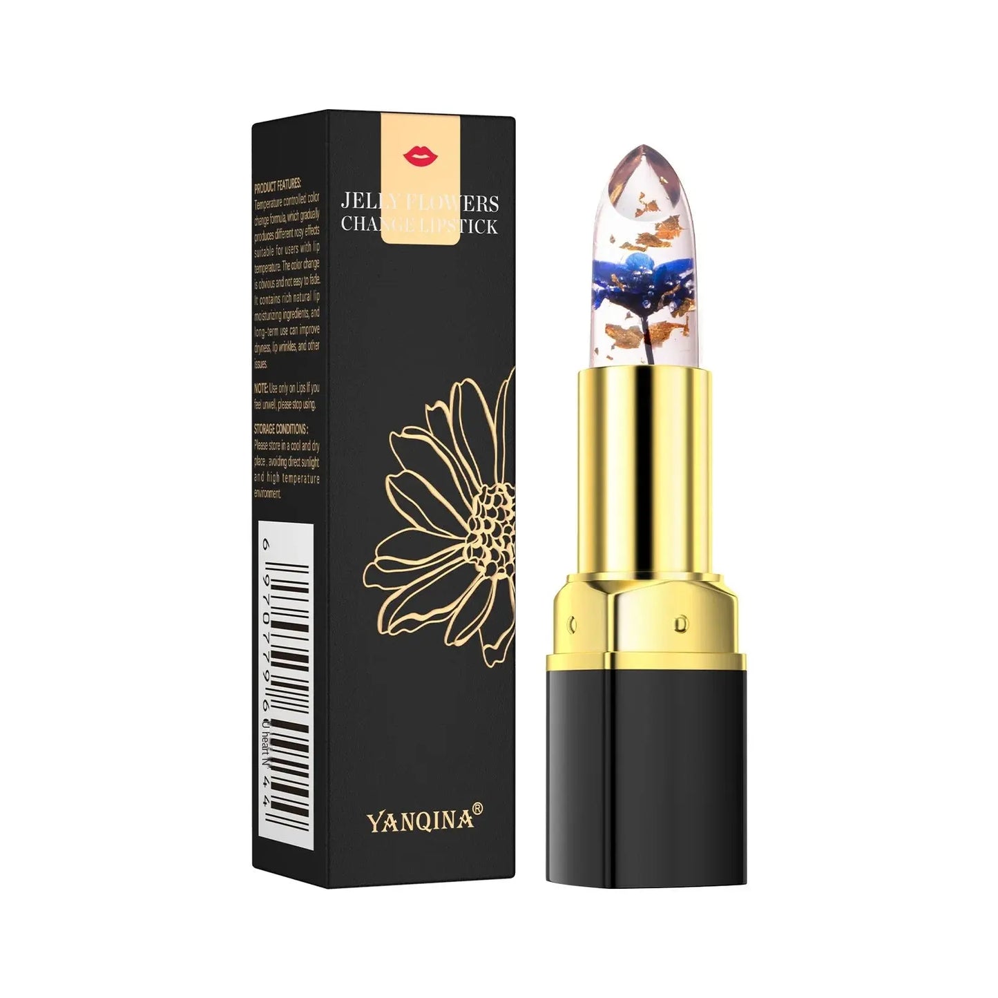 For YANQINA Warm Gradient Lipstick Transparent Lip Balm Moisturizing Color-Changing Fashionable Cross-Border Makeup Box Chemical Mi tienda