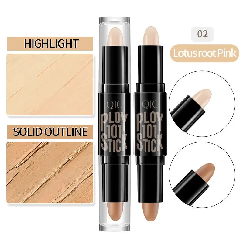 Double-Headed Concealer Pen with Mineral Cream Color Makeup Stick Side for Brightening Face with Three-Dimensional Fit Mi tienda
